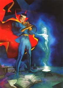 Dr_Strange_&_Clea_(by_Kevin_Nowlan)