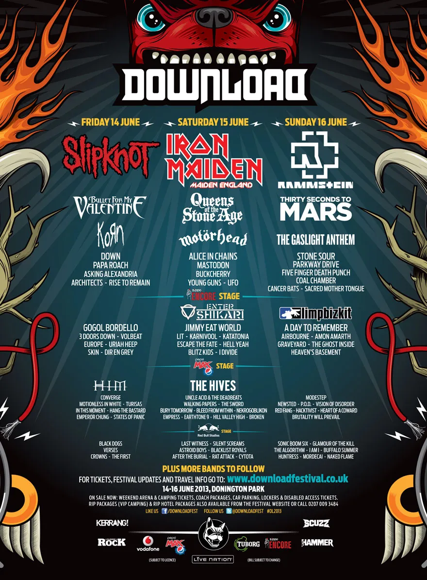 More Bands Announced for Download Festival 2013!