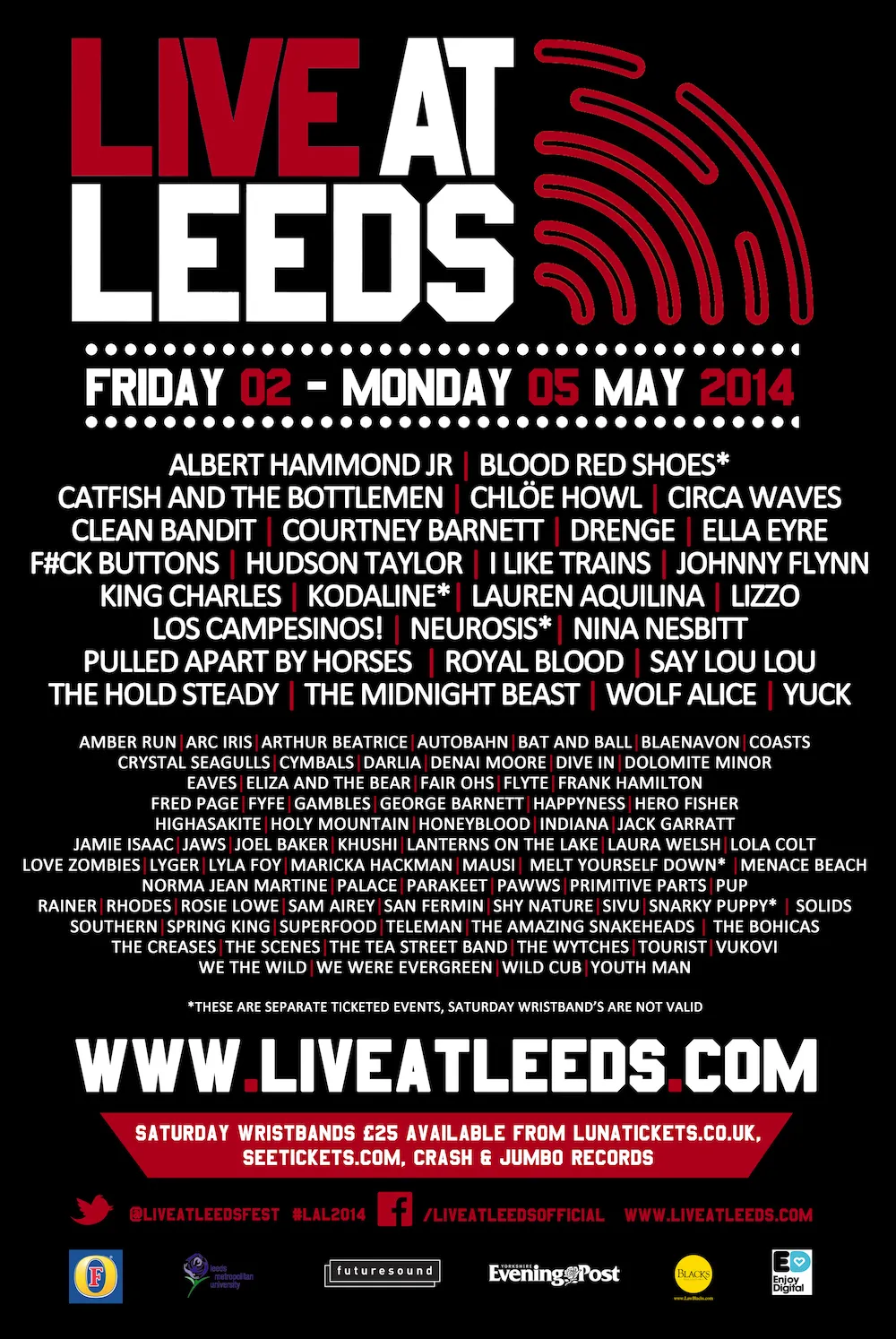 NEWS: first acts announced for Live at Leeds 2014 1