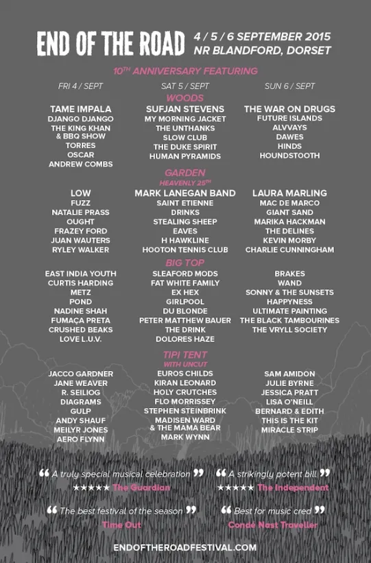 NEWS: End Of The Road day splits announced! 1