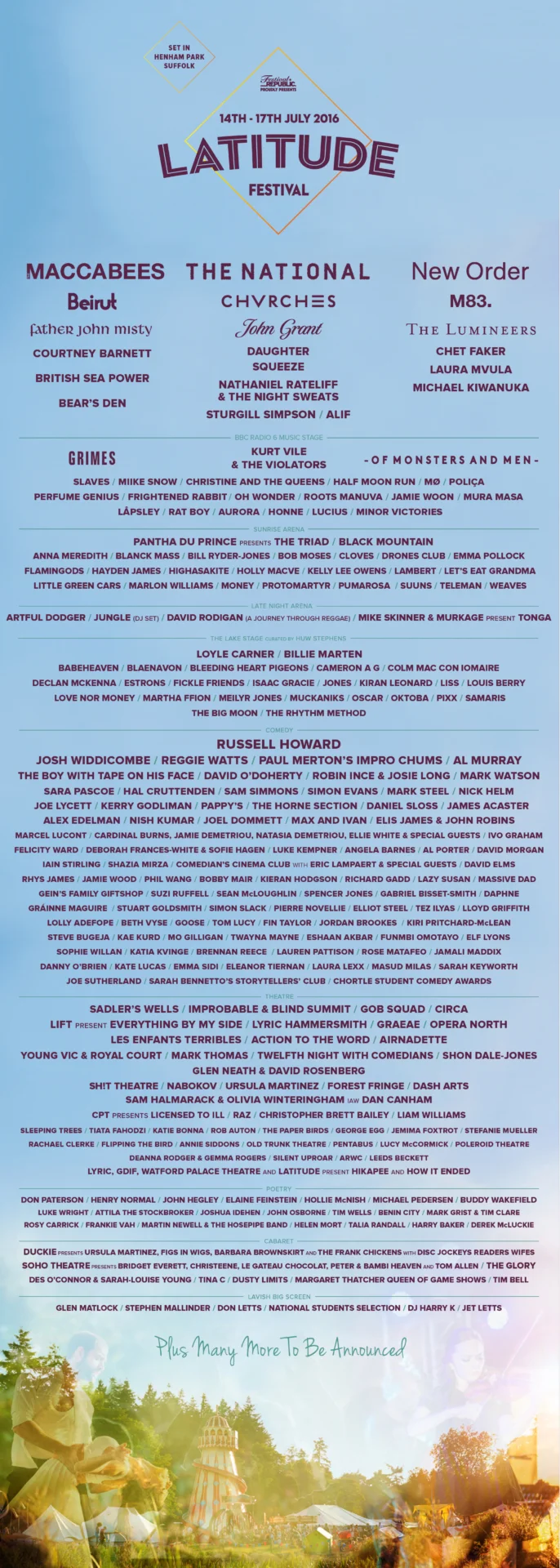 NEWS: Latitude Festival announces its Lake Stage line-up