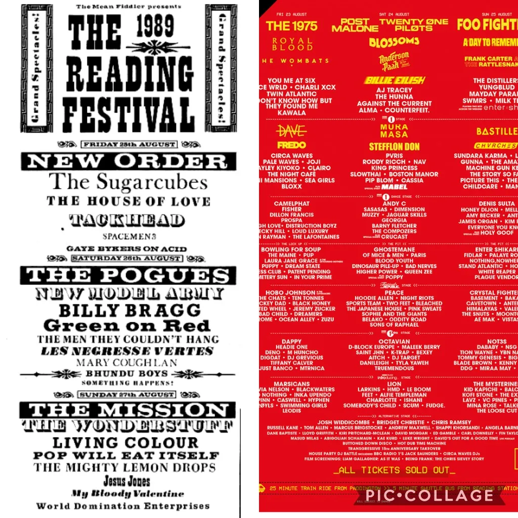 From The Pogues, The Mission and The Wonder Stuff to Post Malone, The 1975, Dave and Billie Eilish: How the Reading & Leeds' line up has evolved since 1989 28 From The Pogues, The Mission and The Wonder Stuff to Post Malone, The 1975, Dave and Billie Eilish: How the Reading & Leeds' line up has evolved since 1989 4