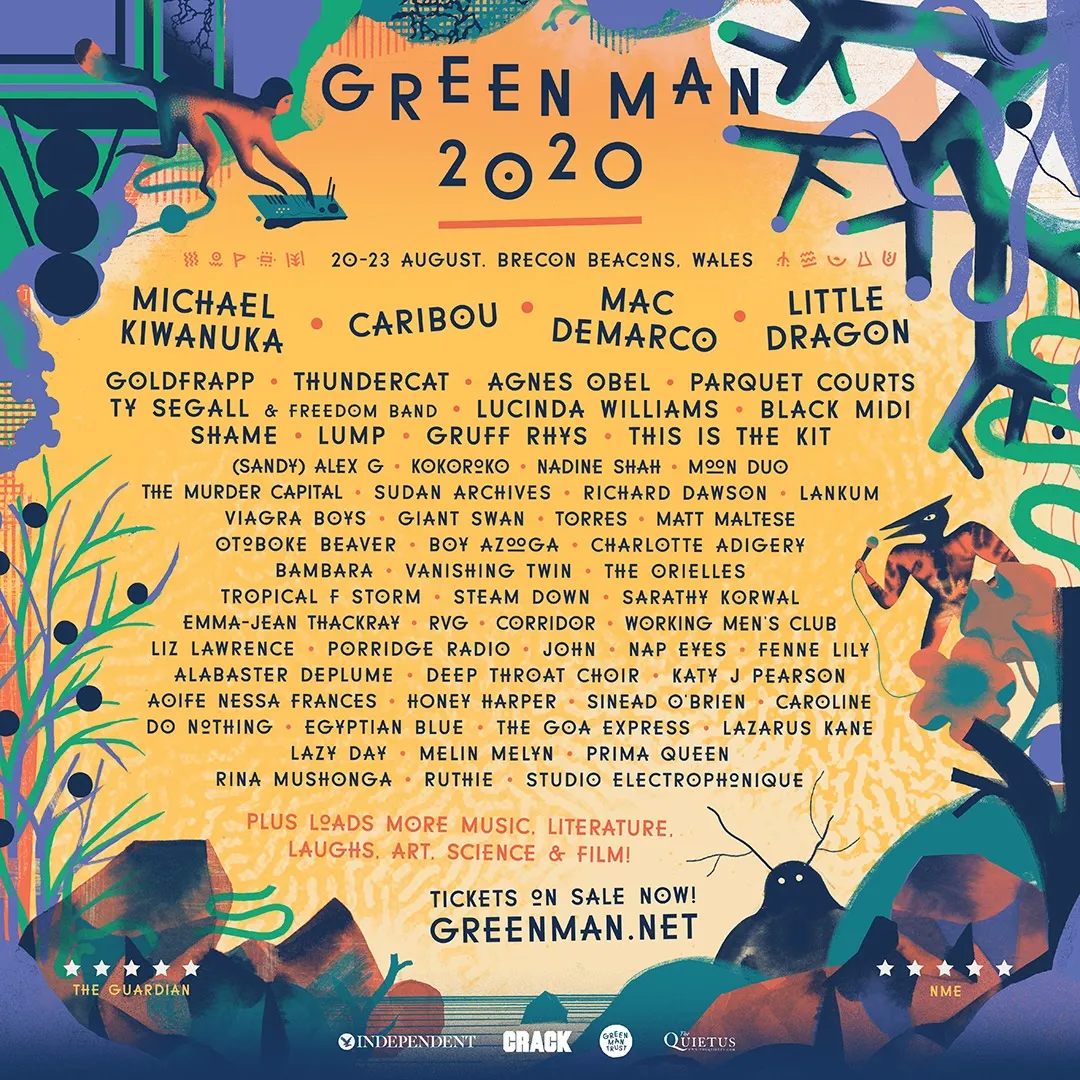 NEWS: Michael Kiwanuka, Caribou, Little Dragon & Mac DeMarco headline Green Man Festival 2020 24 NEWS: Michael Kiwanuka, Caribou, Little Dragon & Mac DeMarco headline Green Man Festival 2020