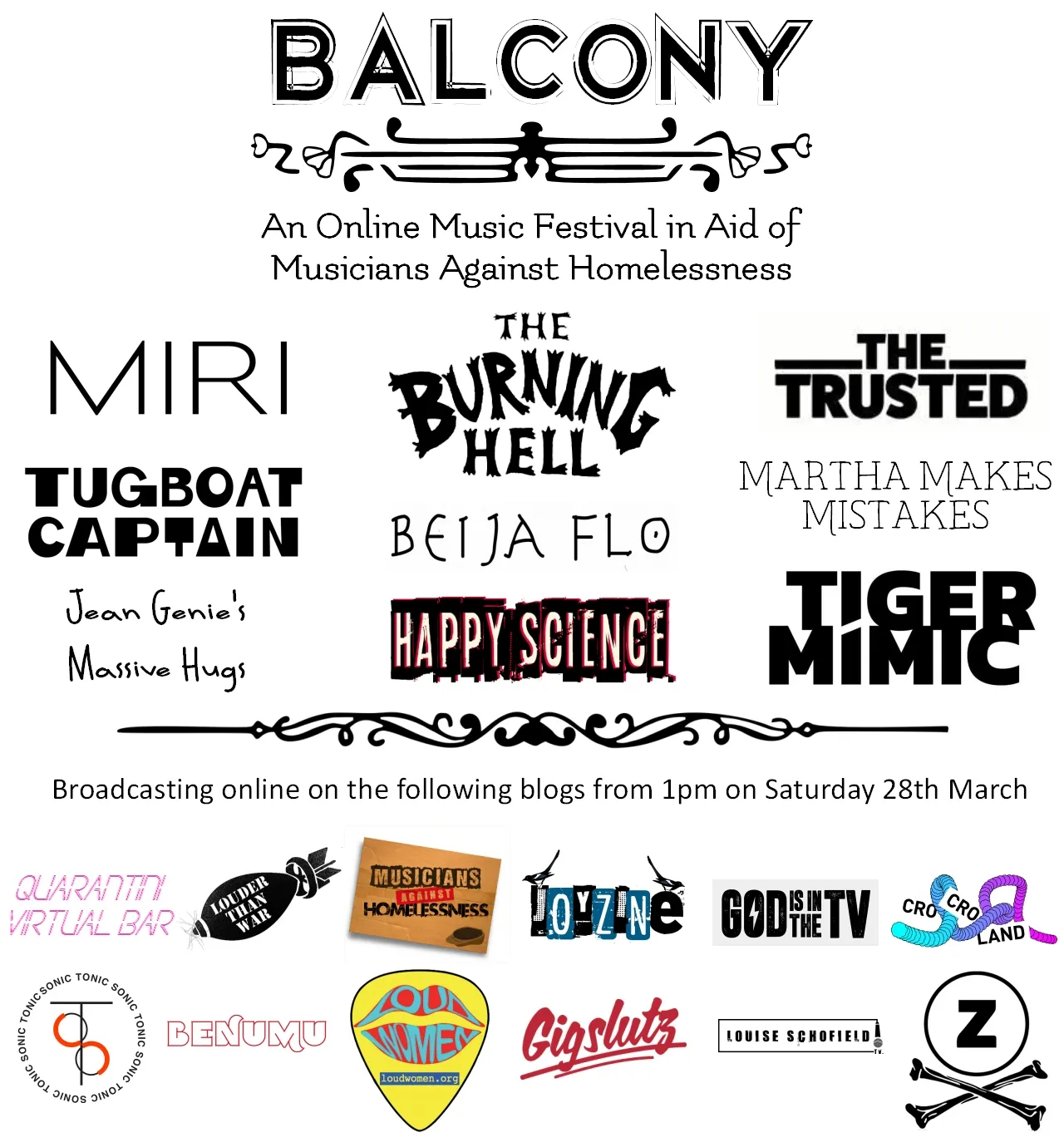NEWS: Balcony Online Festival live streams today in aid of Musicians Against Homelessness 22 NEWS: Balcony Online Festival live streams today in aid of Musicians Against Homelessness 2