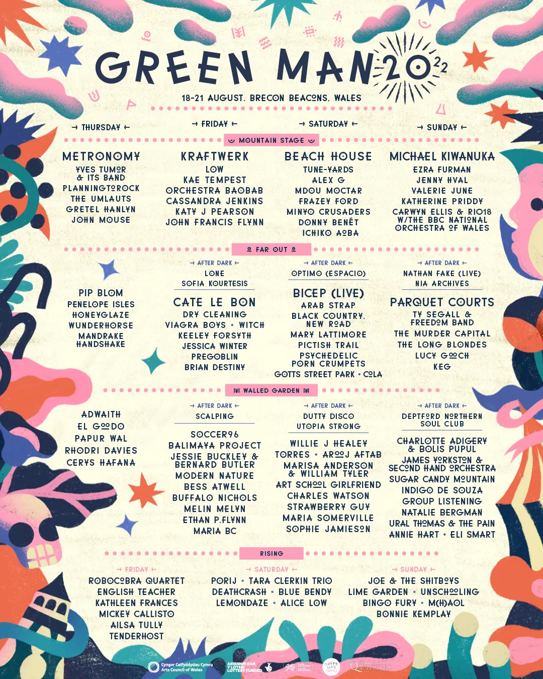 NEWS: Green Man Festival announces day splits and new artists for sold out 20th Anniversary festival 22 NEWS: Green Man Festival announces day splits and new artists for sold out 20th Anniversary festival