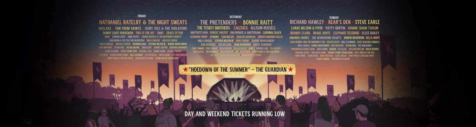 PREVIEW: Black Deer Festival 2023 22 Back Deer line-up day split graphic