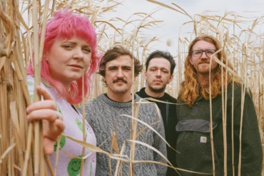 The four piece Irish band Sprints looking at the camera