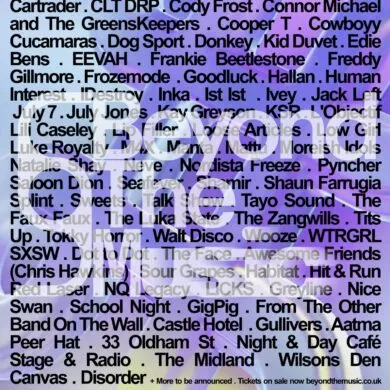NEWS: Manchester's Music Conference and Festival Beyond The Music makes first line-up announcements 22 Beyond The Music - Discovered Line Up Poster