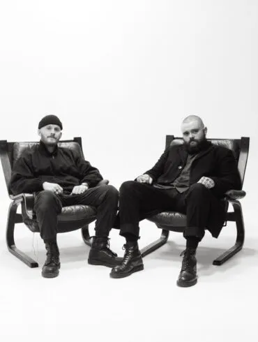 Black and white photo of the two members of the band Big Special