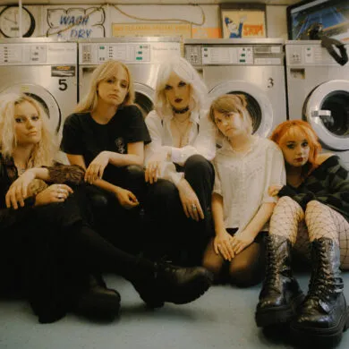The five members of the band Venus Grrrls