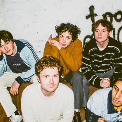 The band members of The Goa Express looking at the camera