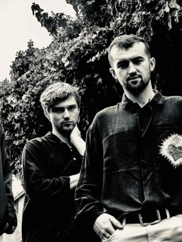 Black and white image of Irish band Sunburn