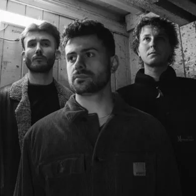 Black and white photo of the band Callis