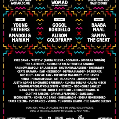 WOMAD Festival 2024 Line up Poster Final