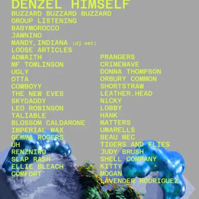 Poster of line-up for Fair Play festival 2024 in Manchester