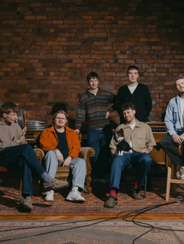 The six members of the band Adult DVDCredit: Matthew Henderson-Newbury