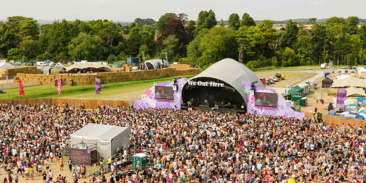 Andre 3000 performing on the mainstage at We Out Here Festival