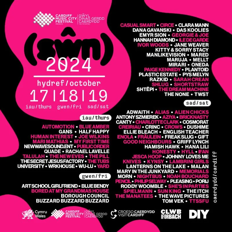 NEWS: Lambrini Girls, Philip Selway, HONESTY, The Tubs, Jesca Hoop amongst new names for Sŵn Festival 22 swn24new