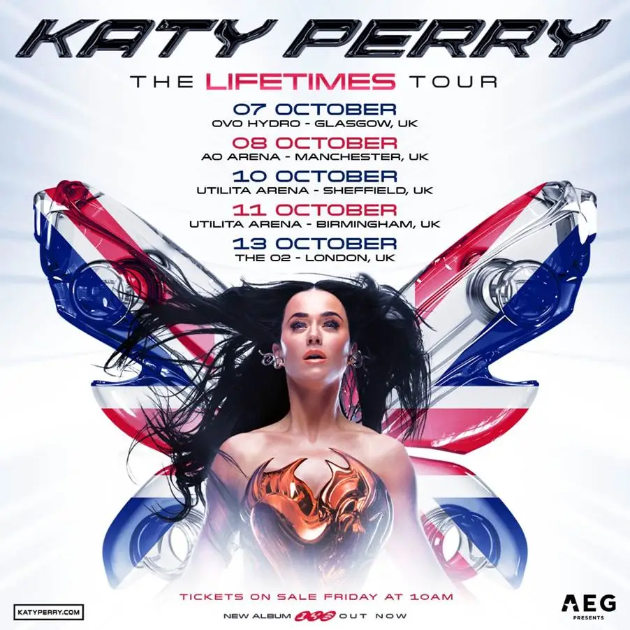 NEWS: Katy Perry announces UK arena tour donating £1 from each ticket to grassroots music venues 23 image001 6