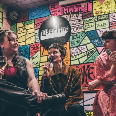 VIDEO: Adwaith in conversation with Cath Holland at CWRW 'Solas' listening party 36 2025 01 28 adwaith cwrw 4893