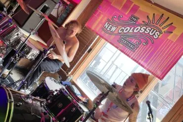 The two drummers of the Dutch band Cloudsurfers