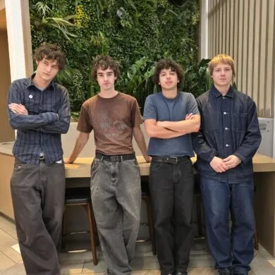 The four band members of Radio Free Alice