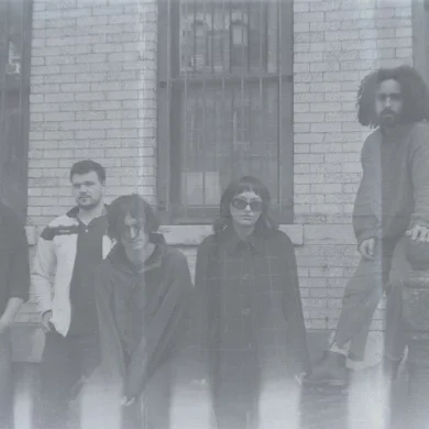 The five members of the New York band Slow Fiction