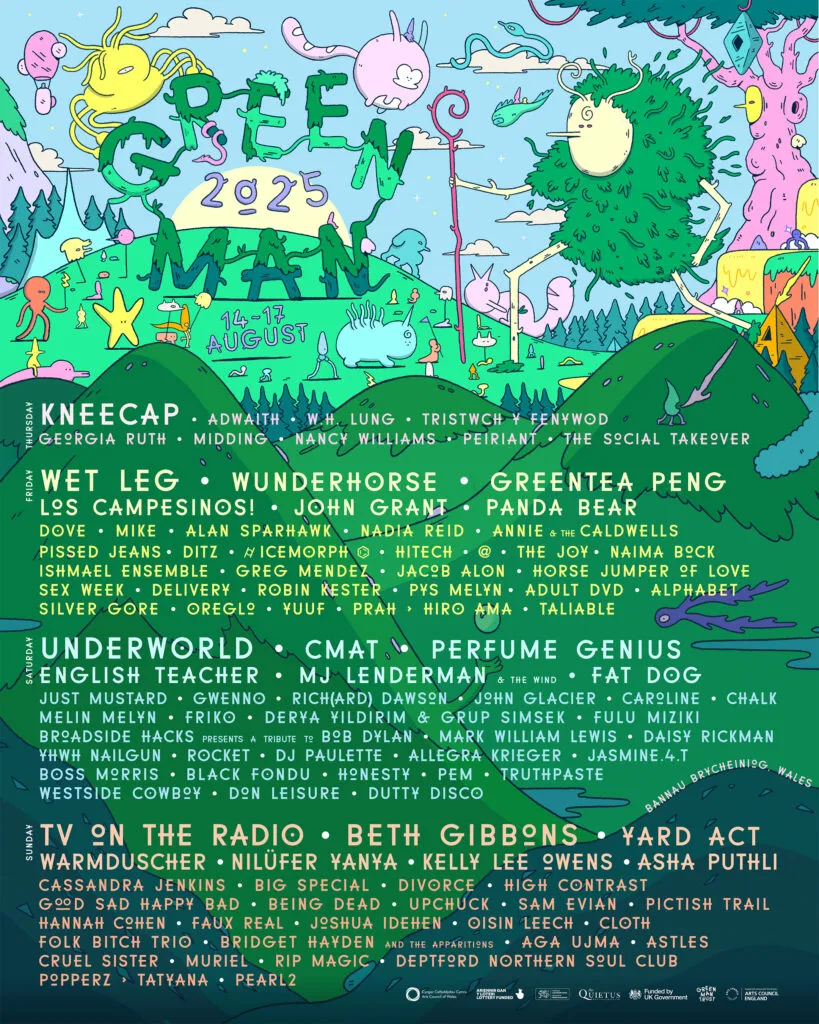 NEWS: Green Man Festival announces wing! as winner of the Green Man Rising Competition 2025 23 Green Man 2025 Lineup Poster