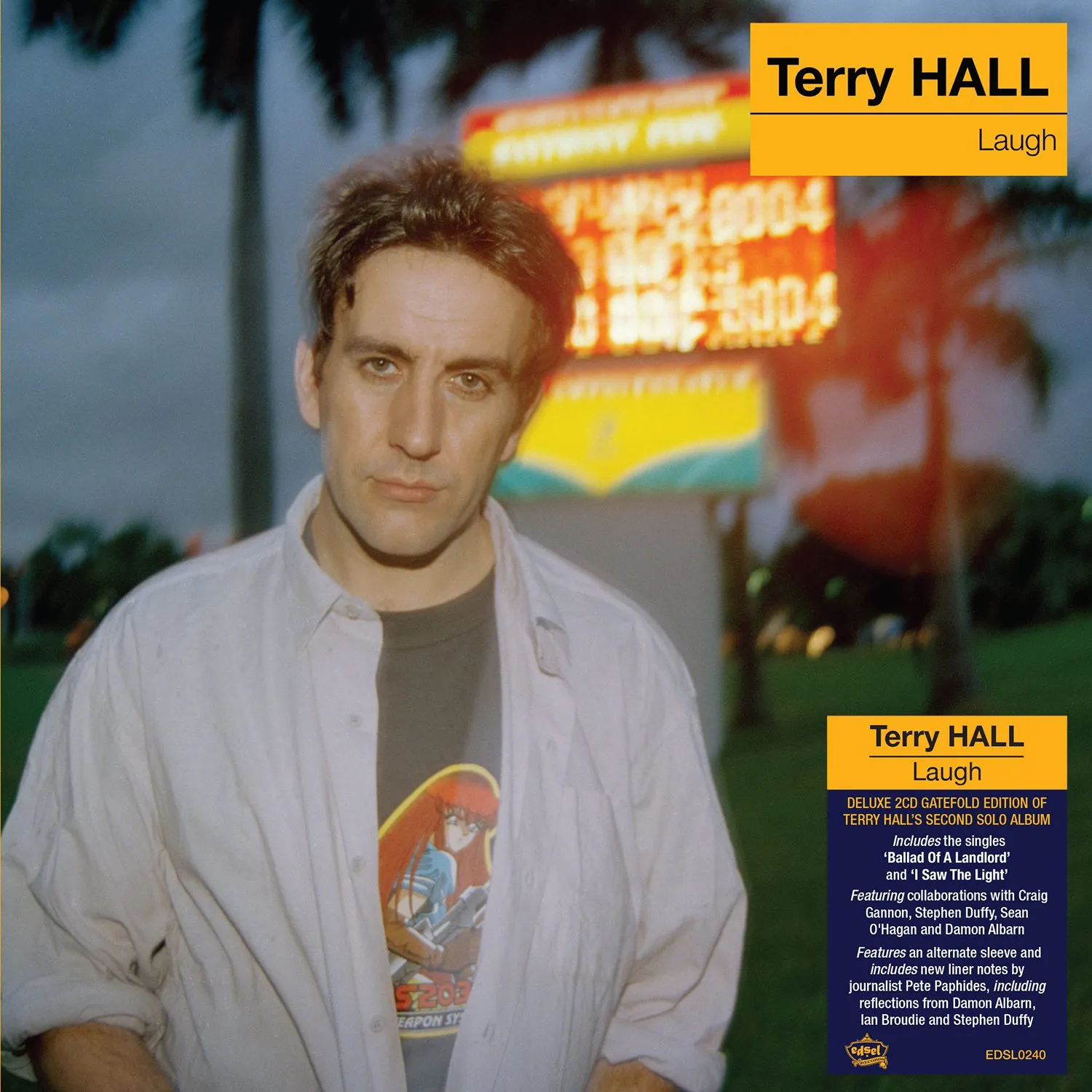 Terry Hall - Laugh - extended edition (Edsel) 22 EDSL0240 Terry Hall Laugh 2CD gatefold 7 Cover with Sticker