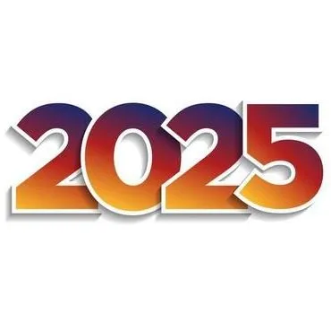 2025 happy new year typography design vector