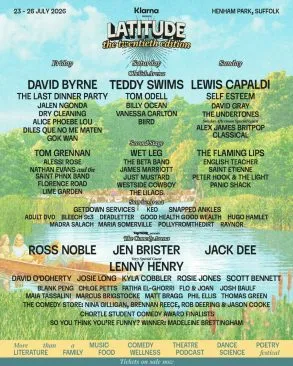 NEWS: Latitude Festival adds more music and comedy headliners 25 LAtitude 2026 v2